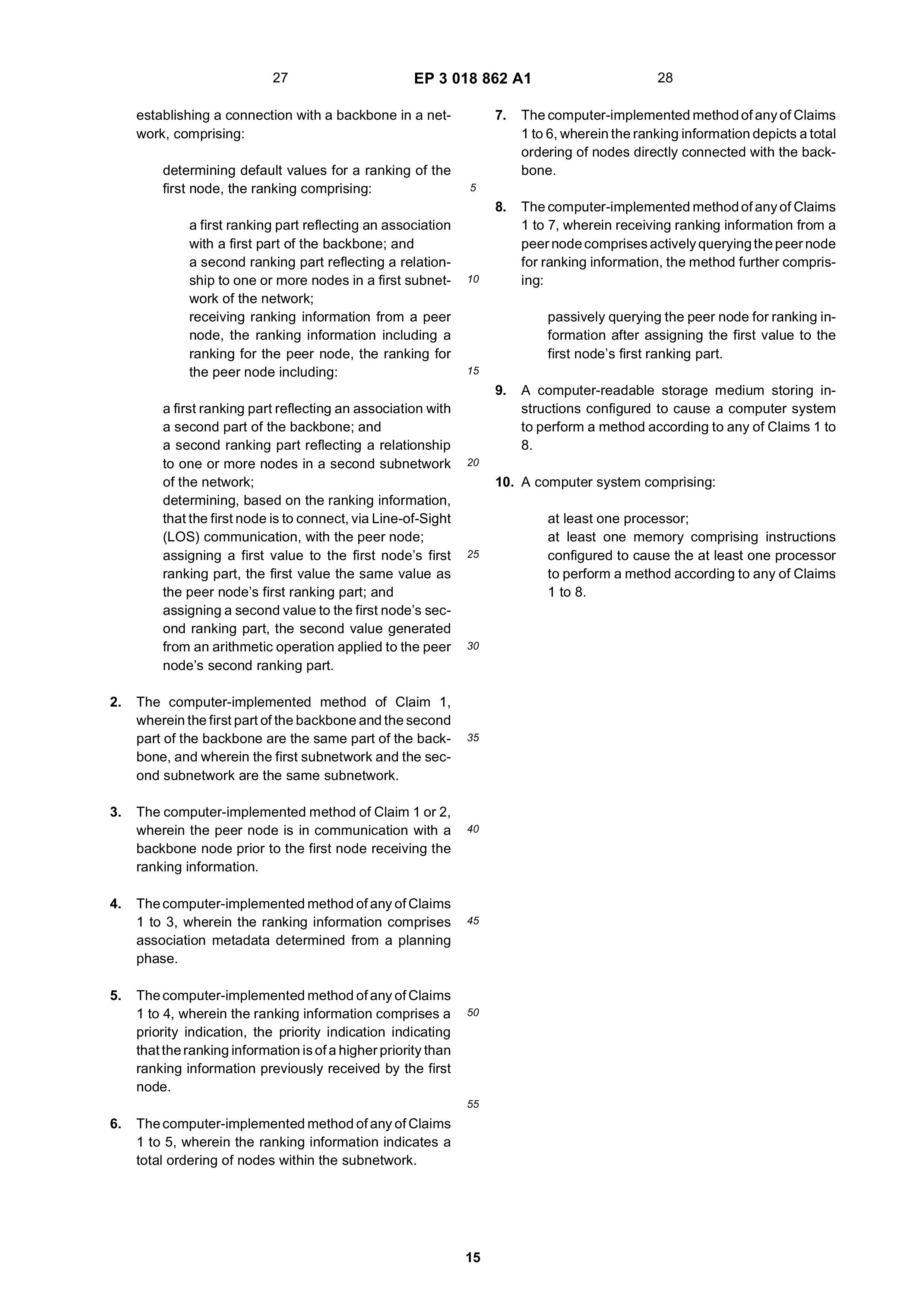 EP3018862A1 LINE-OF-SIGHT COMMUNICATION NETWORKS