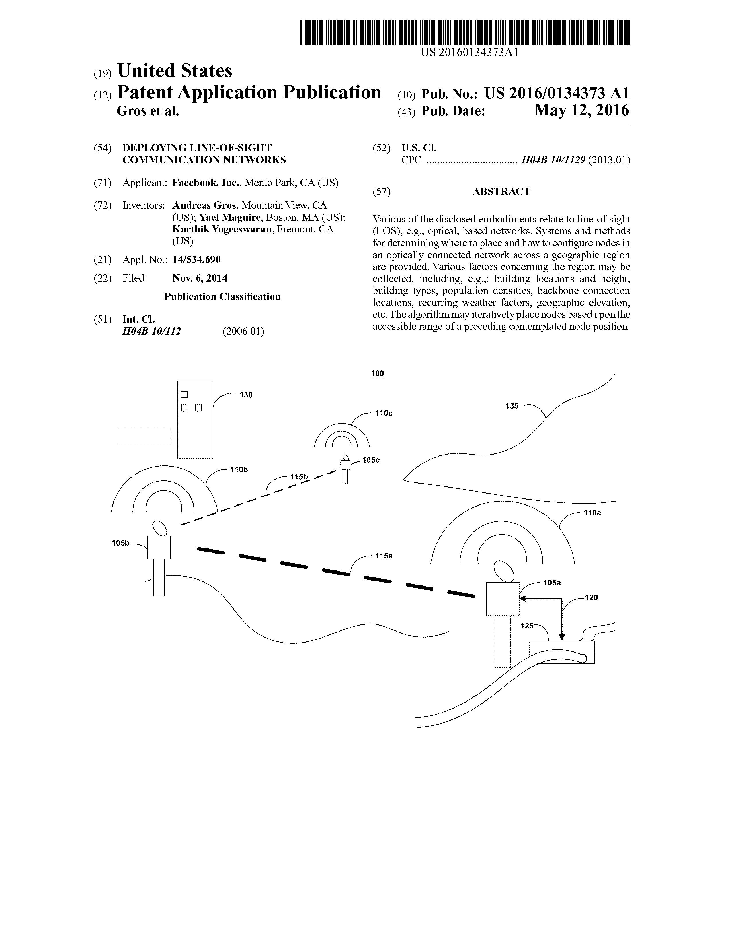 US20160134373A1 DEPLOYING LINE-OF-SIGHT COMMUNICATIONS NETWORKS