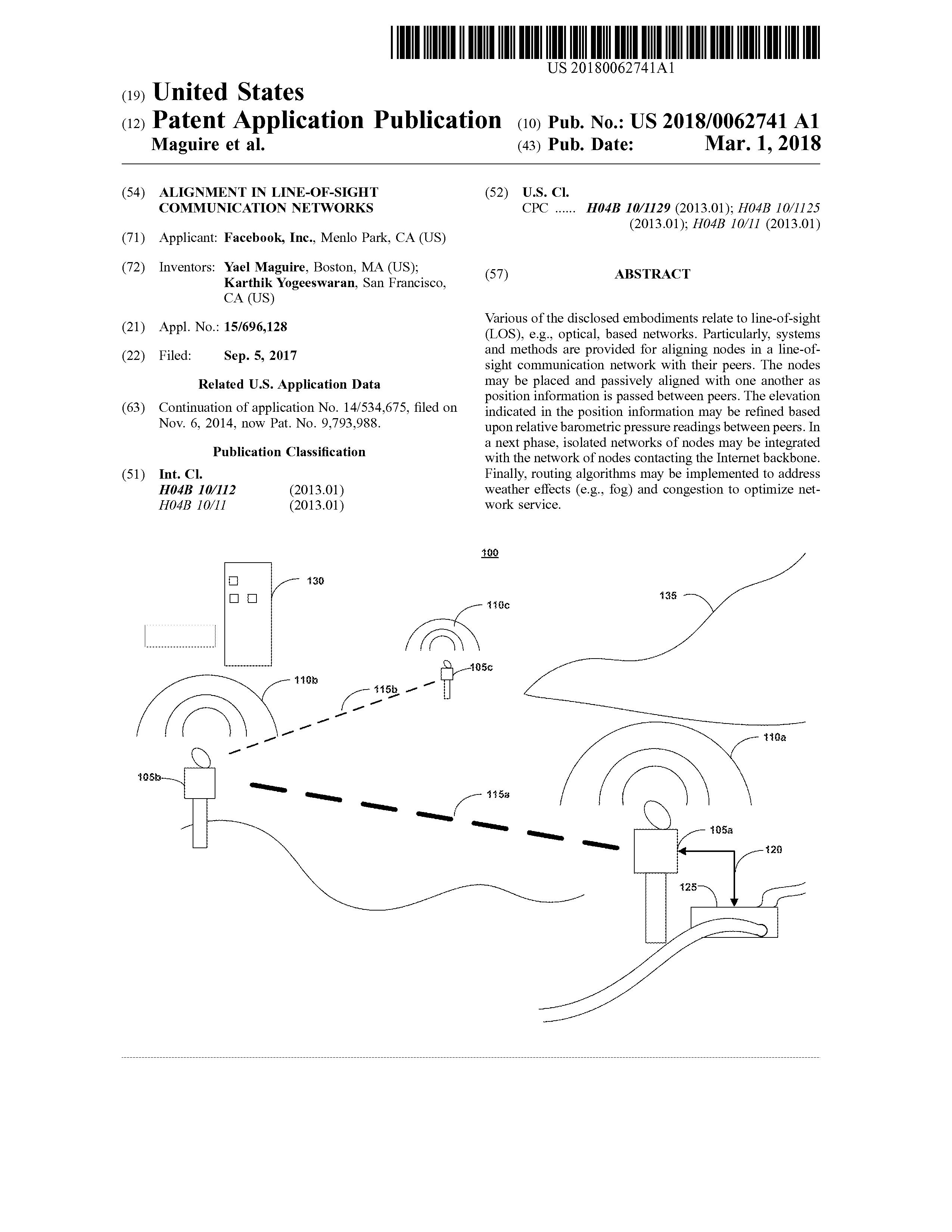 US20180062741A1 ALIGHNMENT IN LINE-OF-SIGHT COMMUNICATION NETWORKS