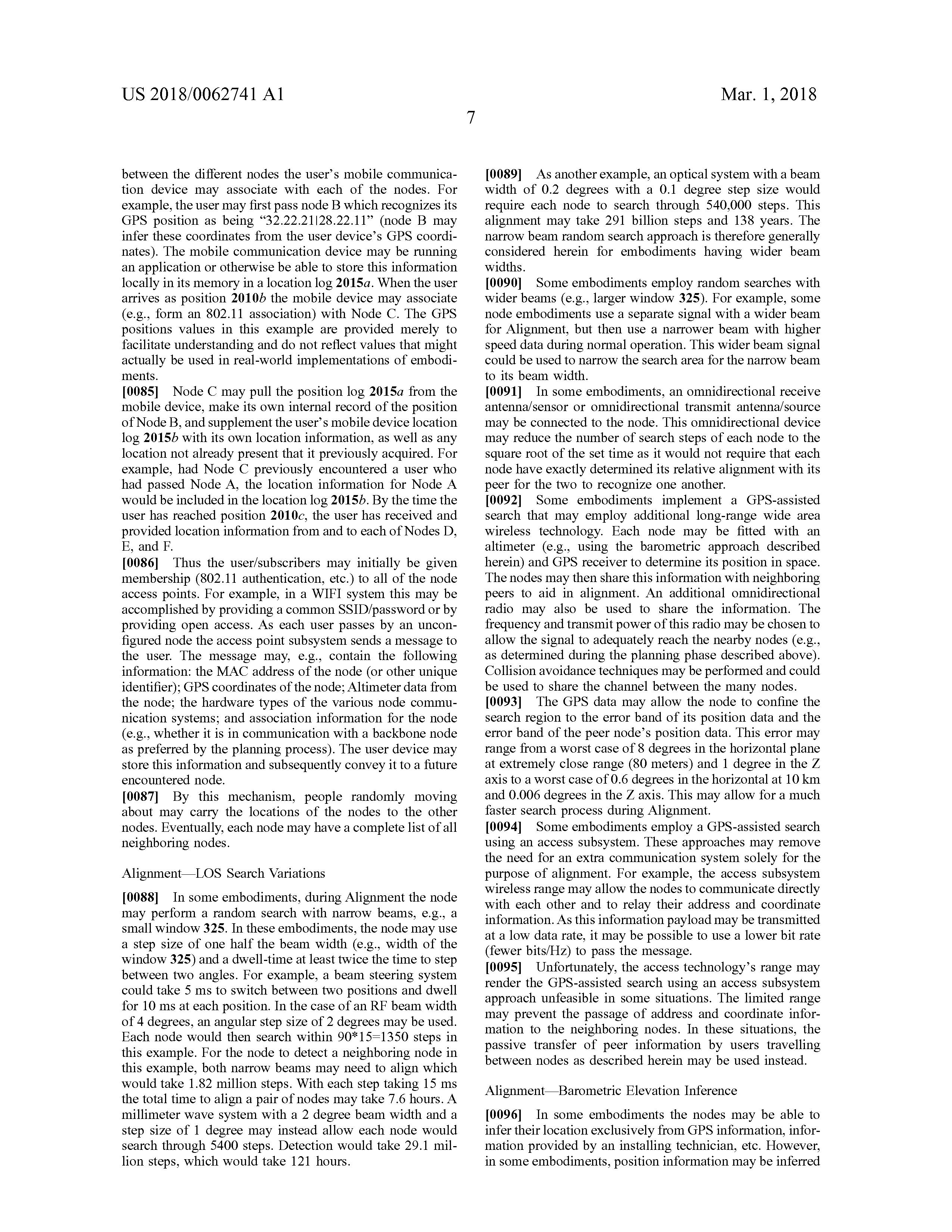 US20180062741A1 ALIGHNMENT IN LINE-OF-SIGHT COMMUNICATION NETWORKS